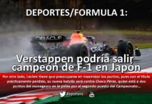 FÓRMULA 1: Verstappen podría salir campeón de la F-1, en Japón