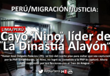PERÚ: Cayó (a) Nino, líder de “La Dinastía Alayón”
