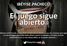 IBÉYISE PACHECO: El juego sigue abierto…